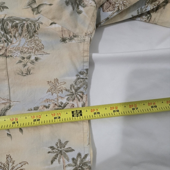 Pierre Cardin Men's Button Down Shirt Sz Large Cotton Vacation Tropical - Picture 10 of 11